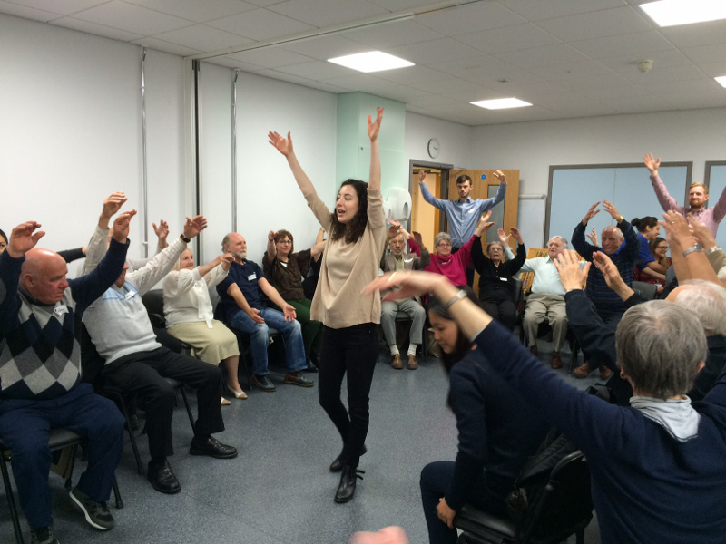 Tija showing us Spanish Dance Movements