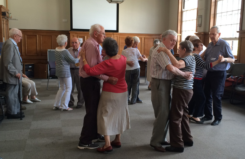 Dementia Club UK members having a romantic dance. Dementia Club UK members having a romantic dance.