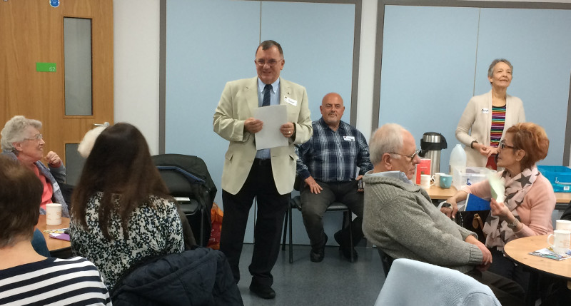 Peter White talking about the work of a Magistrate at Dementia Club UK