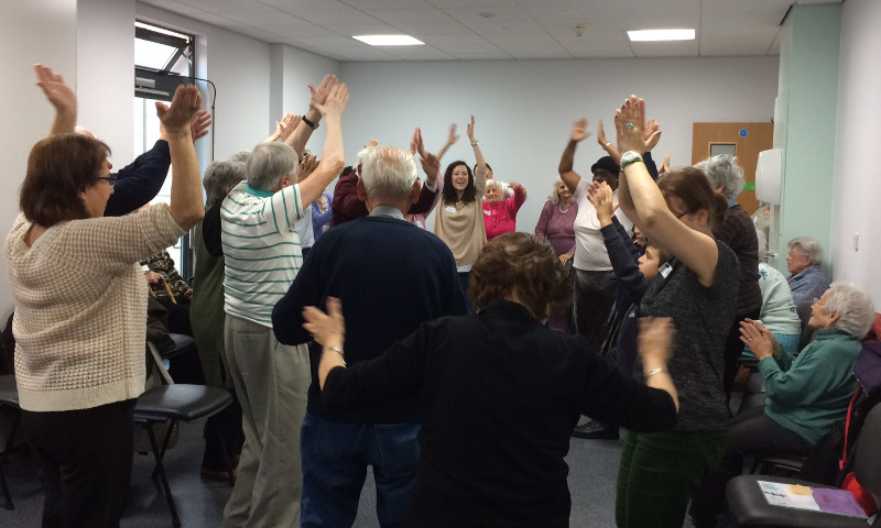 Tija gets everyone up and moving