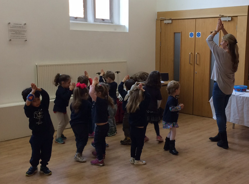 Kindergarten children entertaining us Kindergarten children entertaining us