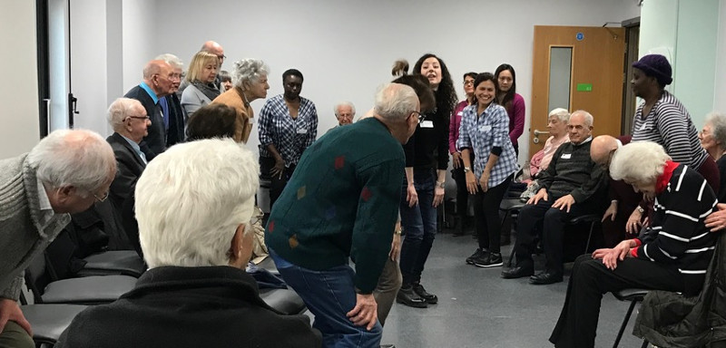 Annette Edozian and Tija Hubej led the session at Finchley Memorial Hospital