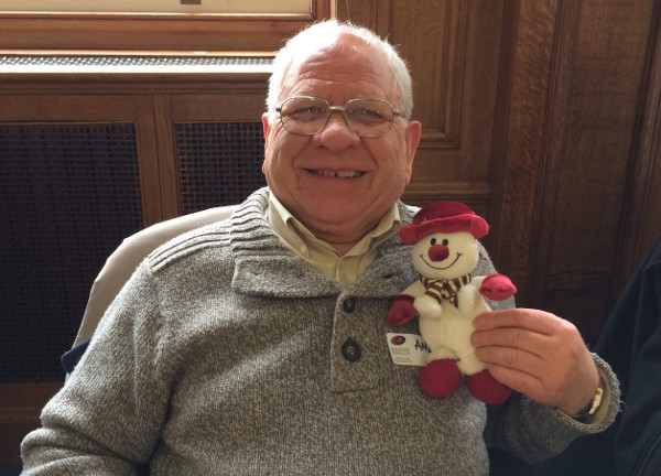 Andreas and his chosen item from the Communication Table Andreas and his chosen item from the Communication Table