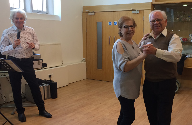 Everyone enjoyed dancing to James Le Bec musical entertainment and celebrated Marina and Andreas 55 years wedding anniversary