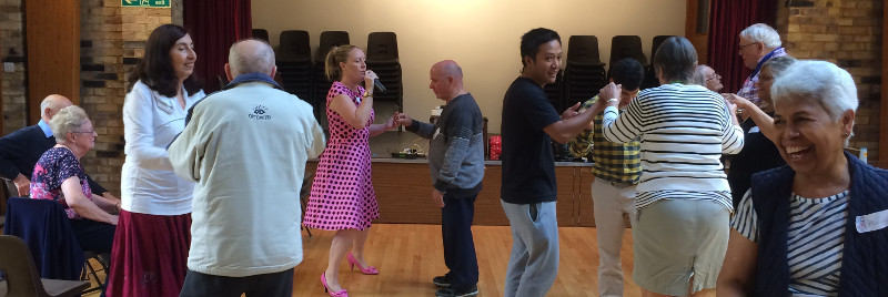 Members have a dance Members have a dance