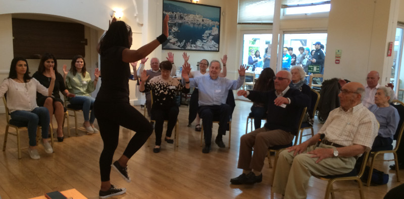 Sarah was a great hit with the members of Dementia Club UK Sarah was a great hit with the members of Dementia Club UK