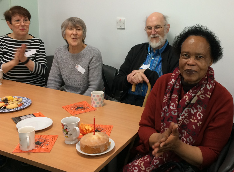 Ruth celebrates her 66th birthday at Dementia Club UK Ruth celebrates her 66th birthday at Dementia Club UK