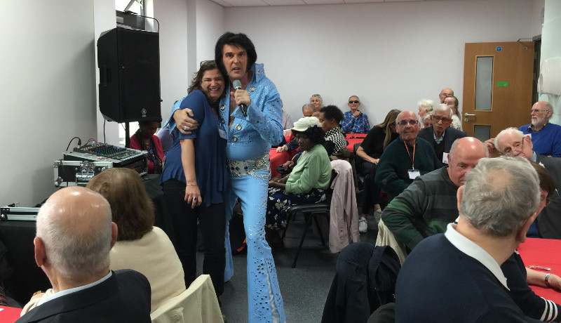 Elvis at Dementia Club UK in Finchley Memorial Hospital Elvis at Dementia Club UK in Finchley Memorial Hospital