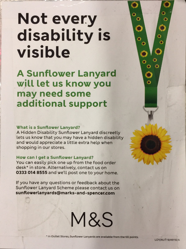 M & S Hidden Disability Lanyard
